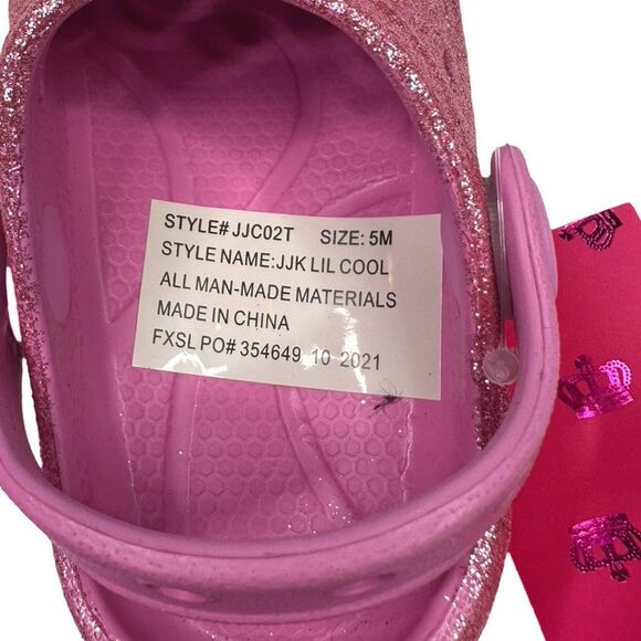 Juicy x Juicy Couture Lil Cool Pink Glitter Clogs - Size 5 Toddler - Picture 6 of 8